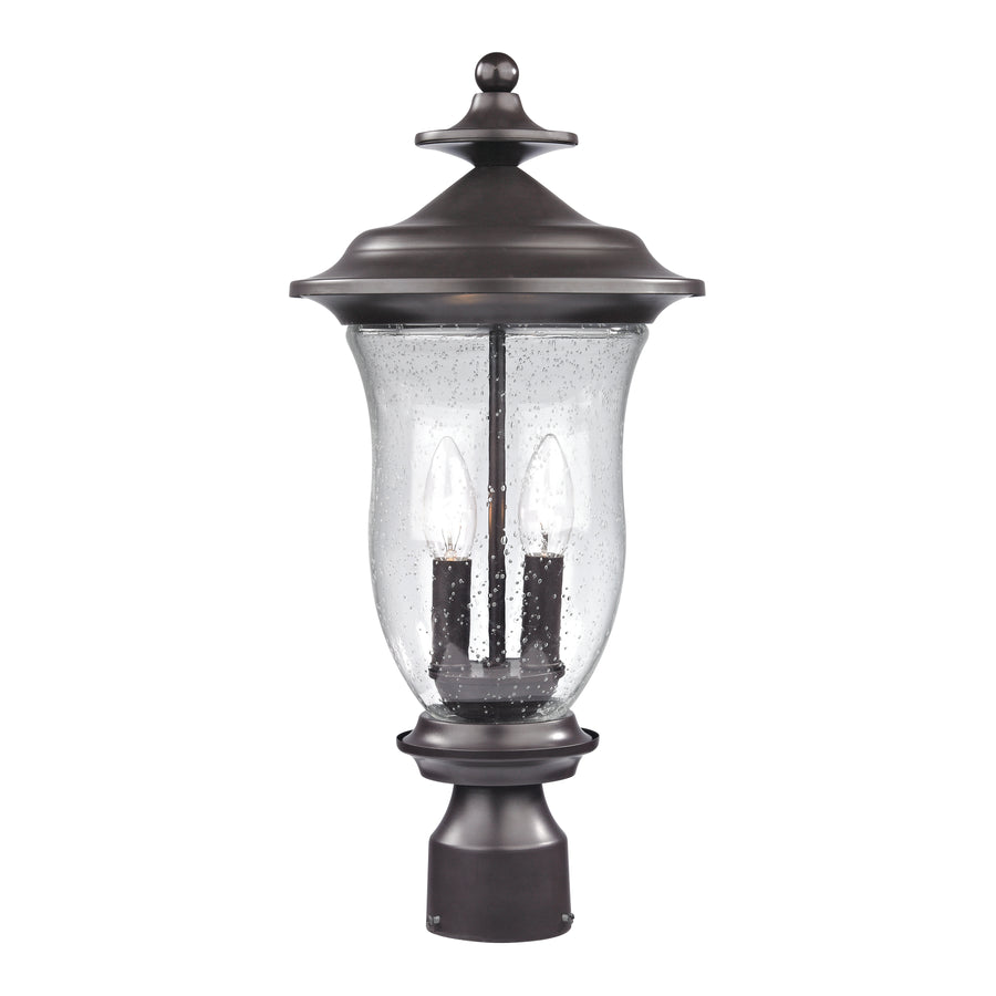 Trinity 2 Light Post Mount in Oil Rubbed Bronze