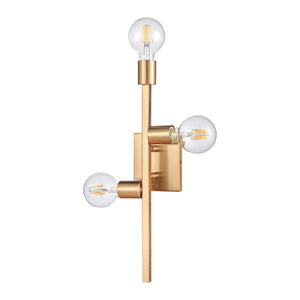 Attune 19' 3 Light Sconce in Burnished Brass