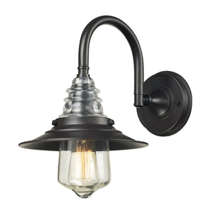 Insulator Glass 14' 1 Light Sconce in Oiled Bronze