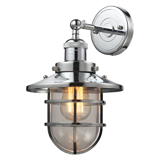 Seaport 13" 1 Light Sconce in Polished Chrome