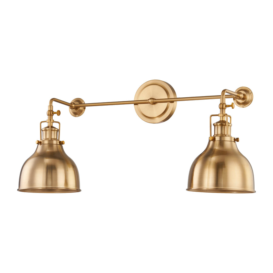 Skillet 12' 2 Light Sconce in Burnished Brass