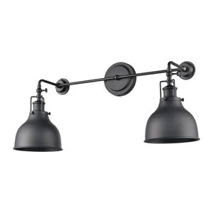 Skillet 12' 2 Light Sconce in Matte Black