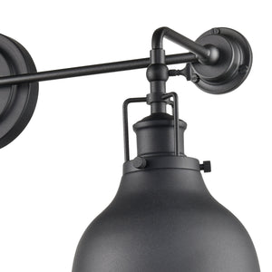 Skillet 12' 2 Light Sconce in Matte Black