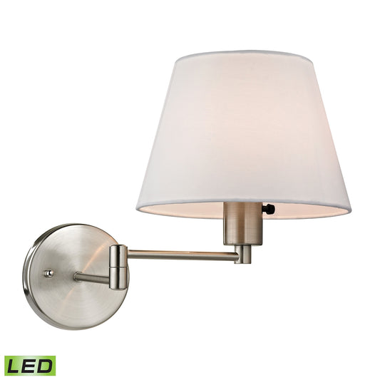 Avenal 12" 1 Light LED Sconce in Brushed Nickel