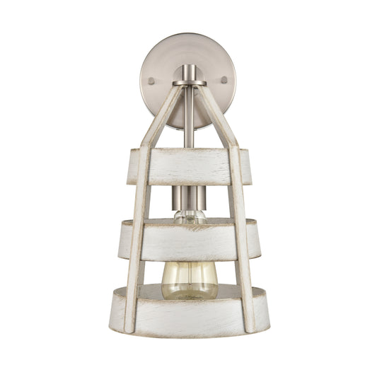 Brigantine 9" 1 Light Sconce in Satin Nickel