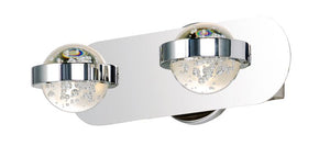 Cosmo 13' 2 Light Bath Vanity Light in Polished Chrome