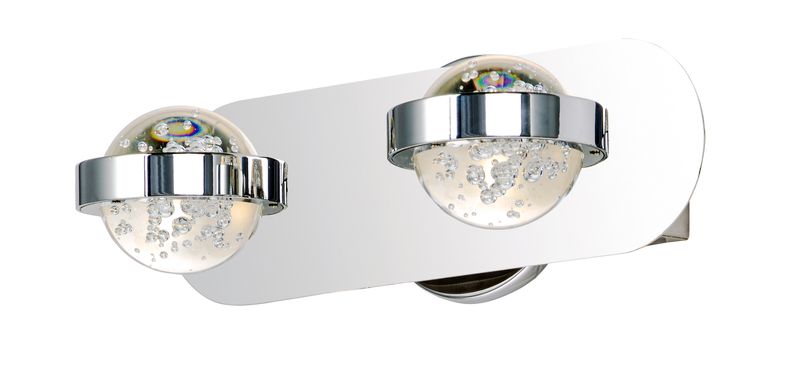 Cosmo 13' 2 Light Bath Vanity Light in Polished Chrome