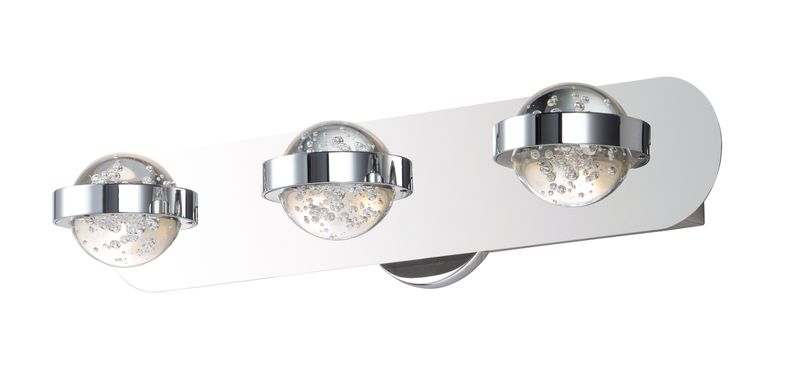 Cosmo 20.25' 3 Light Bath Vanity Light in Polished Chrome