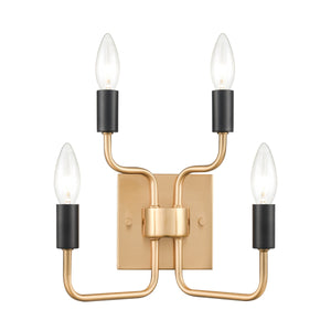 Epping Avenue 10' 2 Light Sconce in Aged Brass