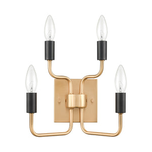 Epping Avenue 10' 2 Light Sconce in Aged Brass