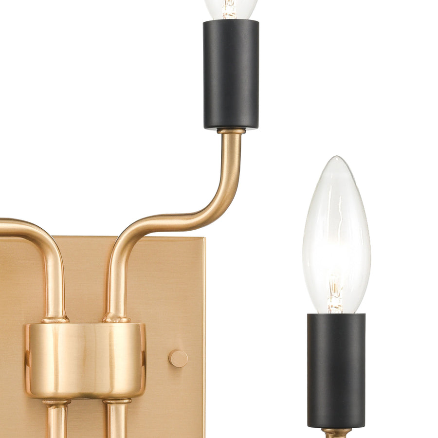 Epping Avenue 10' 2 Light Sconce in Aged Brass