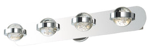 Cosmo 28' 4 Light Bath Vanity Light in Polished Chrome