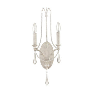 French Parlor 24' 2 Light Sconce in Vintage White