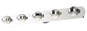 Cosmo 35.75' 5 Light Bath Vanity Light in Polished Chrome