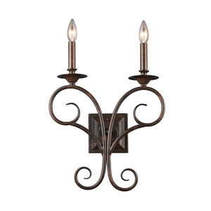 Gloucester 17.5' 2 Light Sconce in Weathered Bronze
