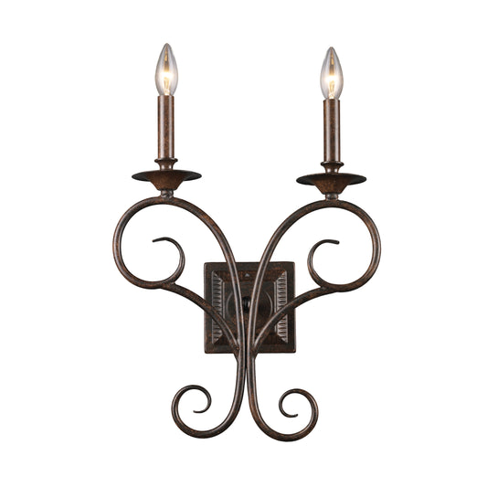 Gloucester 17.5" 2 Light Sconce in Weathered Bronze