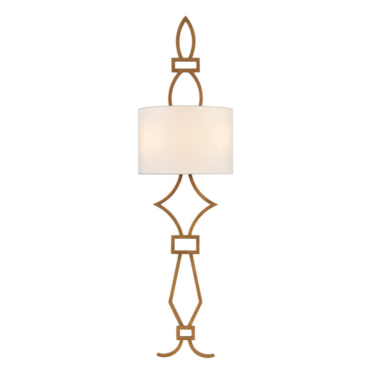 Harlech 38" 2 Light Sconce in Painted Aged Brass
