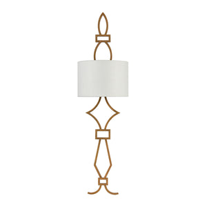 Harlech 38' 2 Light Sconce in Painted Aged Brass