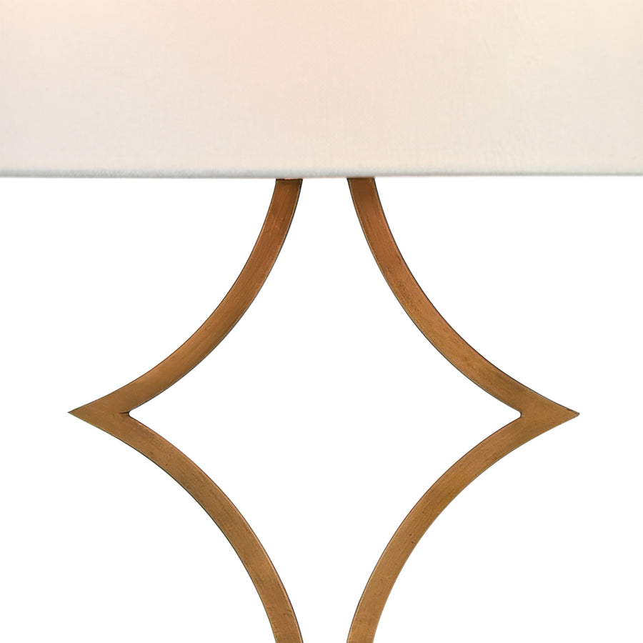 Harlech 38' 2 Light Sconce in Painted Aged Brass