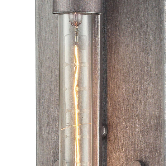 Laboratory 20" 1 Light Sconce in Weathered Zinc