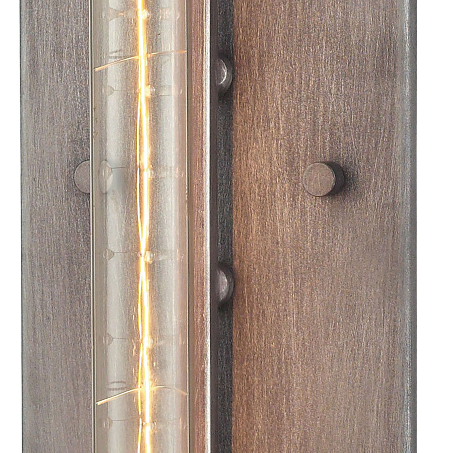 Laboratory 20' 1 Light Sconce in Weathered Zinc