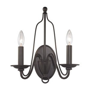 Monroe 15' 2 Light Sconce in Oil Rubbed Bronze