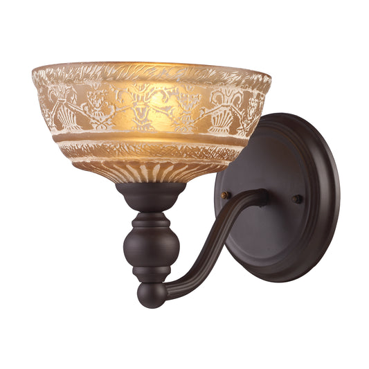 Norwich 8" 1 Light Sconce in Oiled Bronze