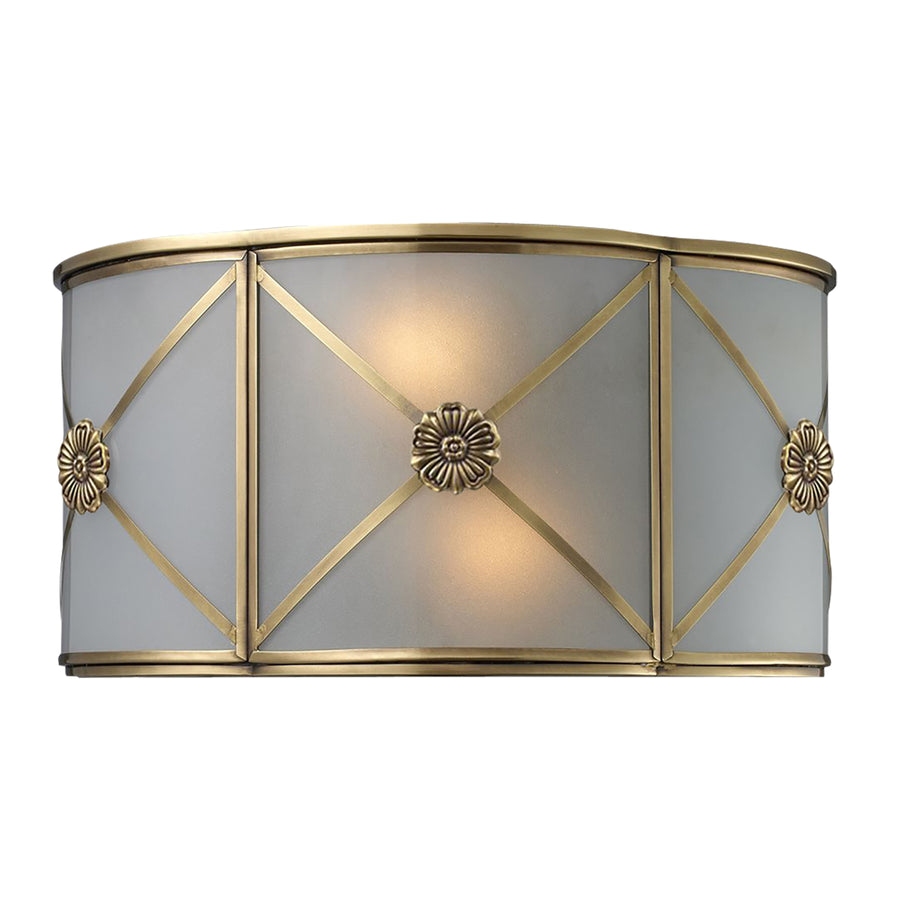 Preston 6.5' 2 Light Sconce in Brushed Brass