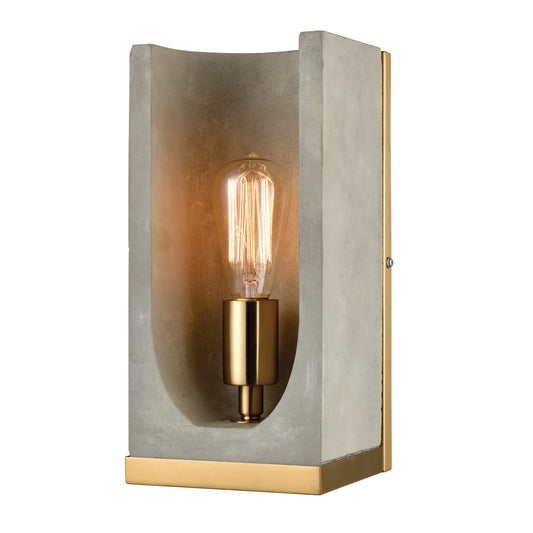 Shelter 12" 1 Light Sconce in Polished Concrete