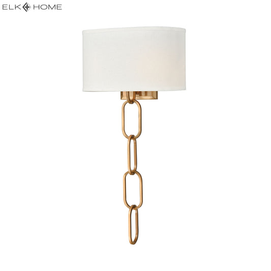 Tiger by the Tail 27" 2 Light Sconce in Aged Brass