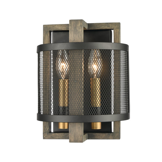 Woodbridge 10" 2 Light Sconce in Matte Black