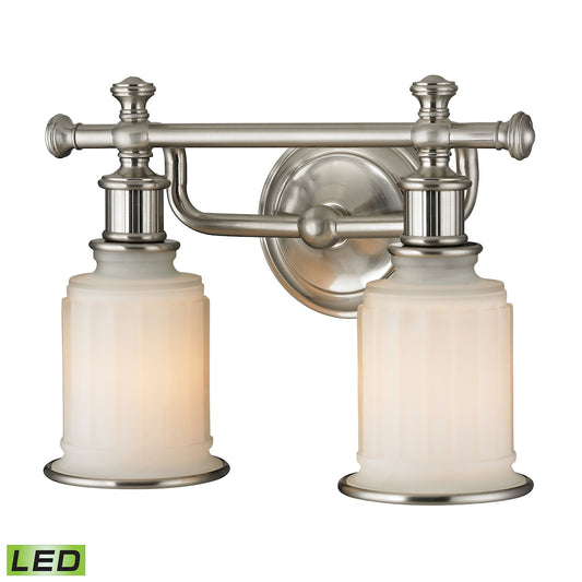 Acadia 13" 2 Light LED Vanity Light in Brushed Nickel