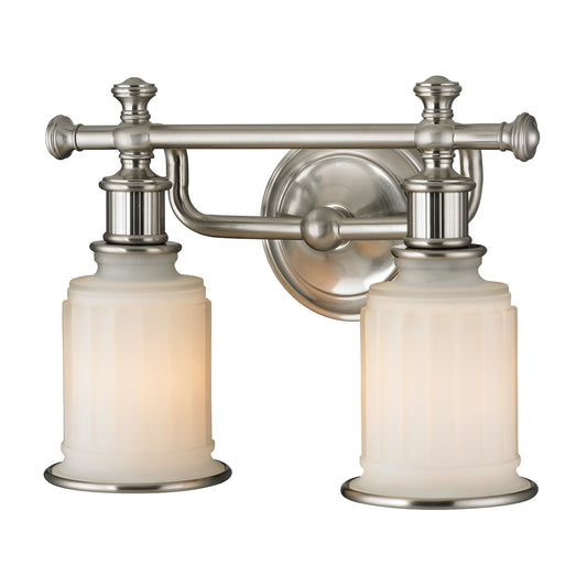 Acadia 13" 2 Light Vanity Light in Brushed Nickel