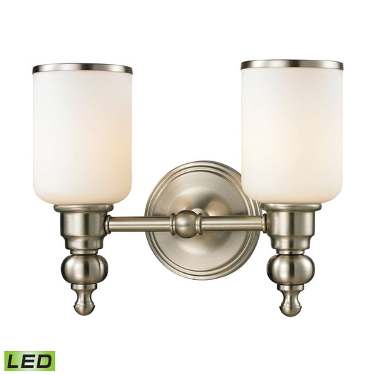 Bristol Way 13" 2 Light LED Vanity Light in Brushed Nickel