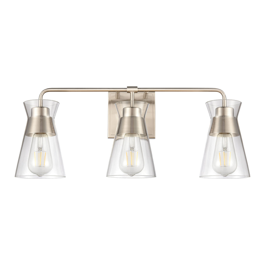 Brookville 22' 3 Light Vanity Light in Satin Nickel