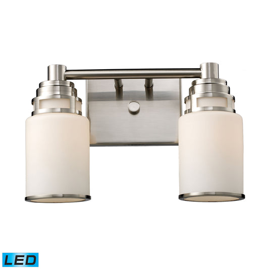 Bryant 14" 2 Light LED Vanity Light in Satin Nickel