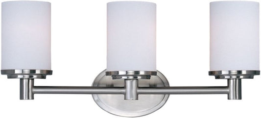 Cylinder 20.5" 3 Light Bath Vanity Light in Satin Nickel