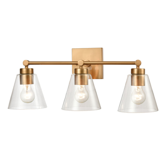 East Point 24" 3 Light Vanity Light in Satin Brass