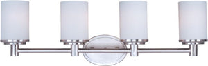 Cylinder 29' 4 Light Bath Vanity Light in Satin Nickel