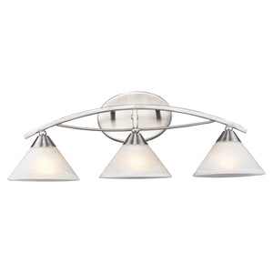 Elysburg 25' 3 Light Vanity Light in Satin Nickel