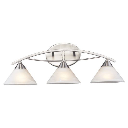 Elysburg 25" 3 Light Vanity Light in Satin Nickel