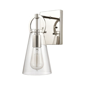 Gabby 4.75' 1 Light Vanity Light in Clear Glass & Polished Nickel