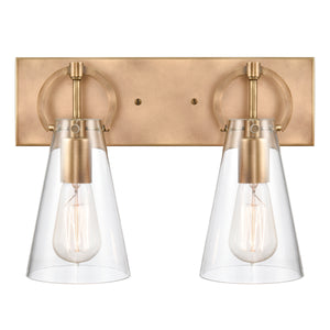 Gabby 15' 2 Light Vanity Light in Brass