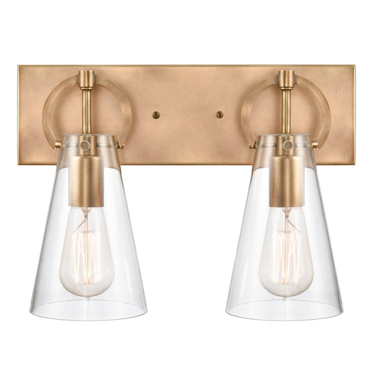 Gabby 15" 2 Light Vanity Light in Brass