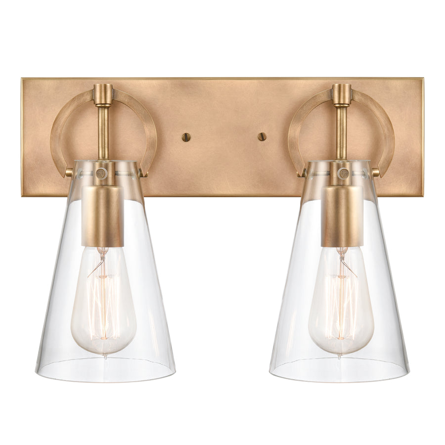 Gabby 15' 2 Light Vanity Light in Brass