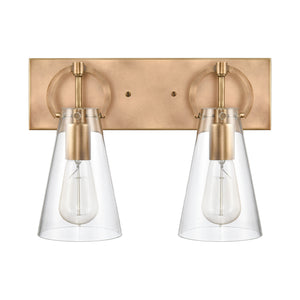 Gabby 15' 2 Light Vanity Light in Brass