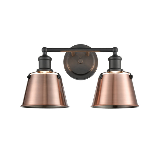 Holgate 15" 2 Light Vanity Light in Copper Metal Shade & Charcoal