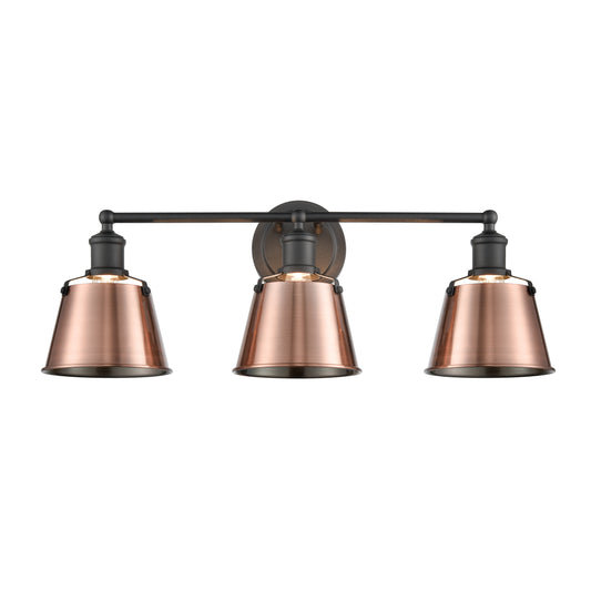 Holgate 24" 3 Light Vanity Light in Copper Metal Shade & Charcoal