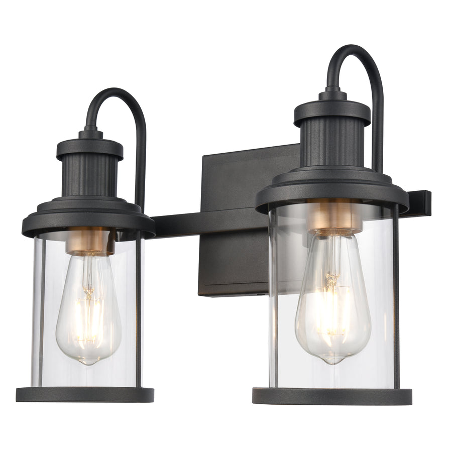 Millburn 15' 2 Light Vanity Light in Matte Black