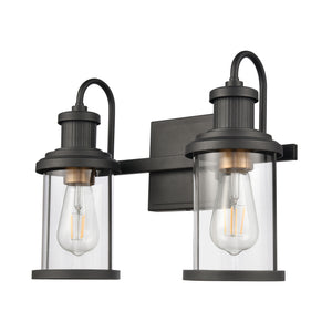 Millburn 15' 2 Light Vanity Light in Matte Black